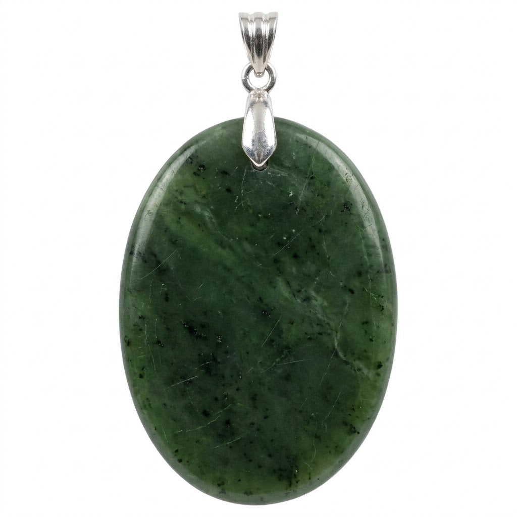 jade cabochon anhänger schmuck silber