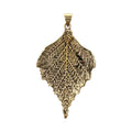 schmuck anhänger bronze blatt