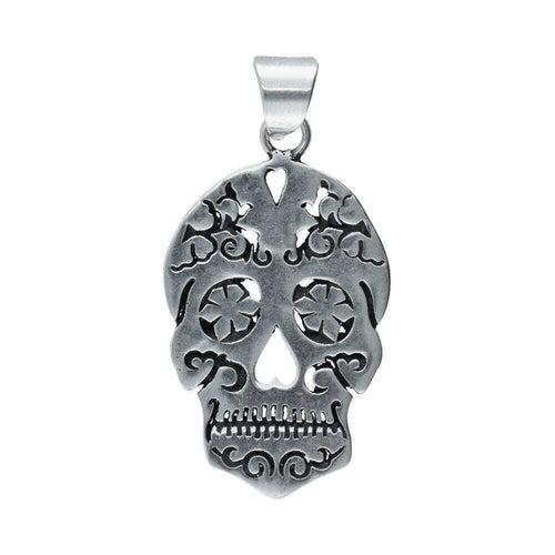 anhänger la catrina mexiko versilbert messing memento mori tag der toten skull schädel totenschädel