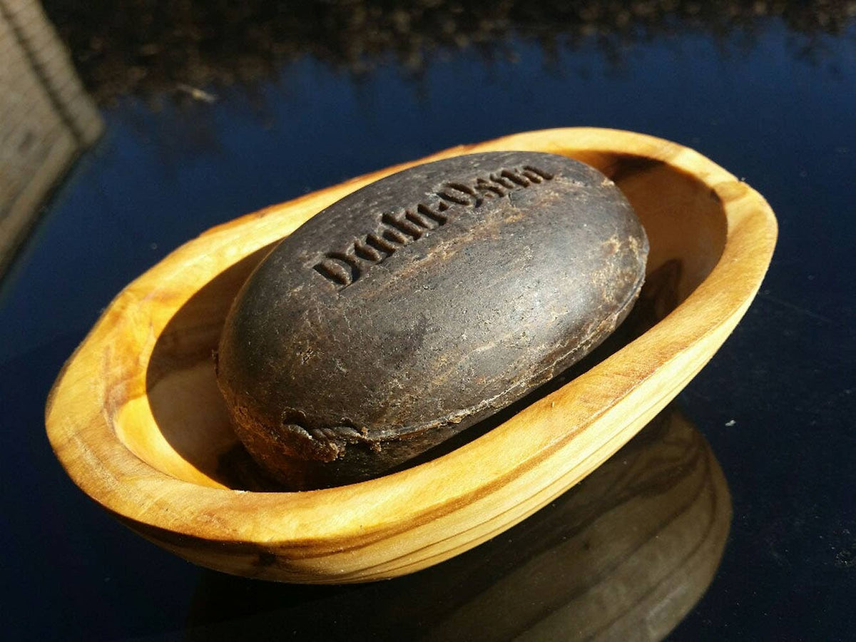 Seifenschale "Rainbow" oval aus Olivenholz - Handarbeit aus Deutschland