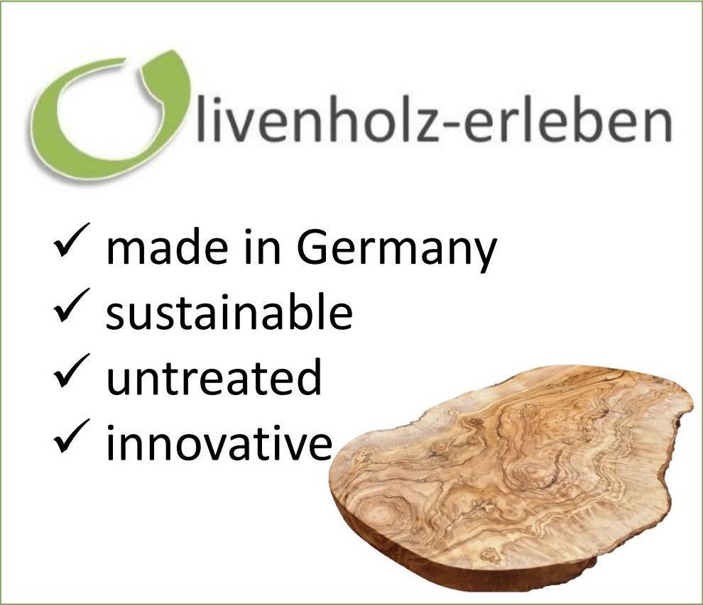 Jabonera ovalada de madera de olivo - Hecha a mano en Alemania