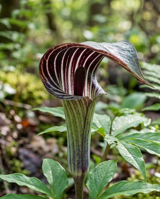arisaema concinnum kobralilie feuerkolben
