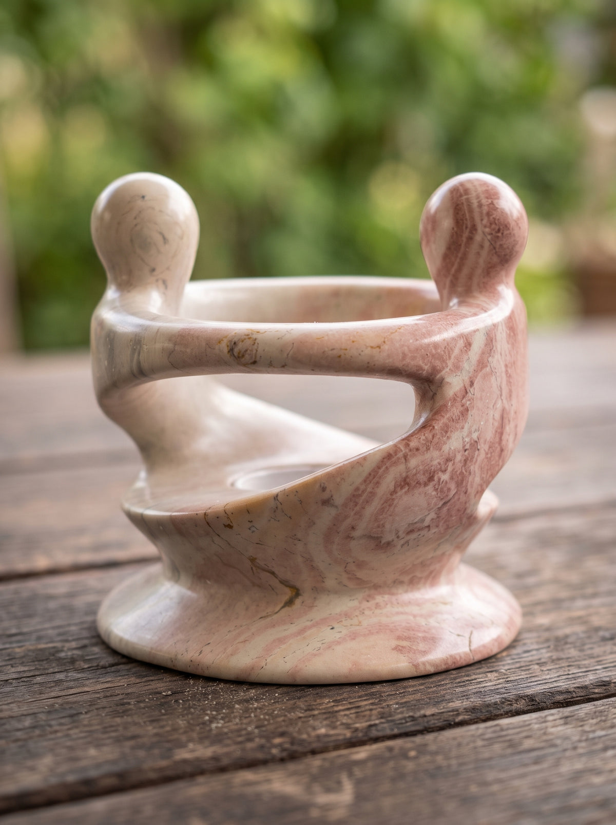 marry go round speckstein teelicht halter kenia handarbeit natur