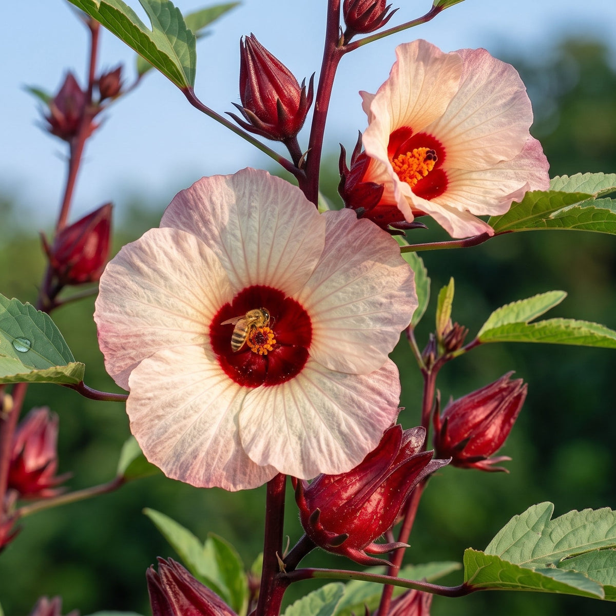 hibiscus sabdariffa roselle karkadeh teehibiskus eibisch