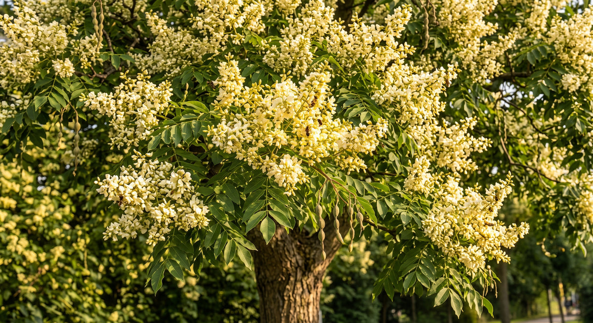 styphnolobium japonicum sophora japonica japanischer schnurbaum honigbaum pagodenbaum 
