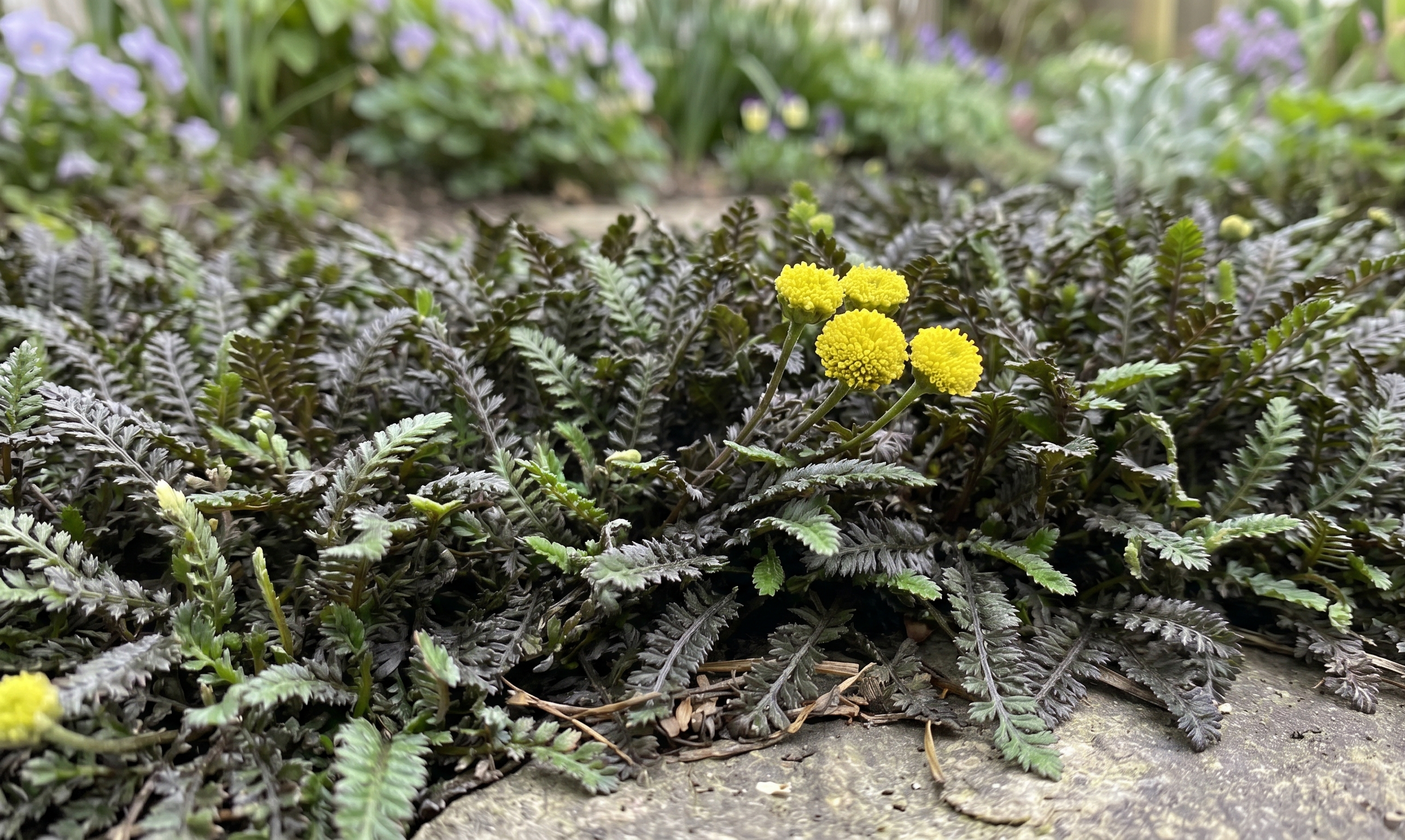 leptinella squalida platts black schwarzgrünes fiederpolster