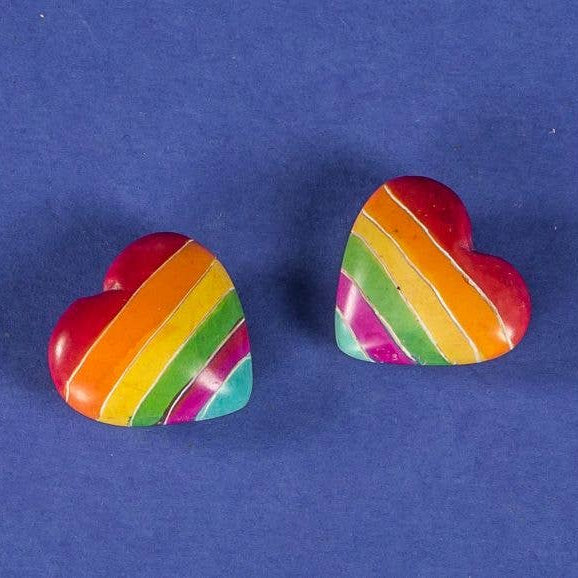 speckstein herz regenbogen kenia handarbeit