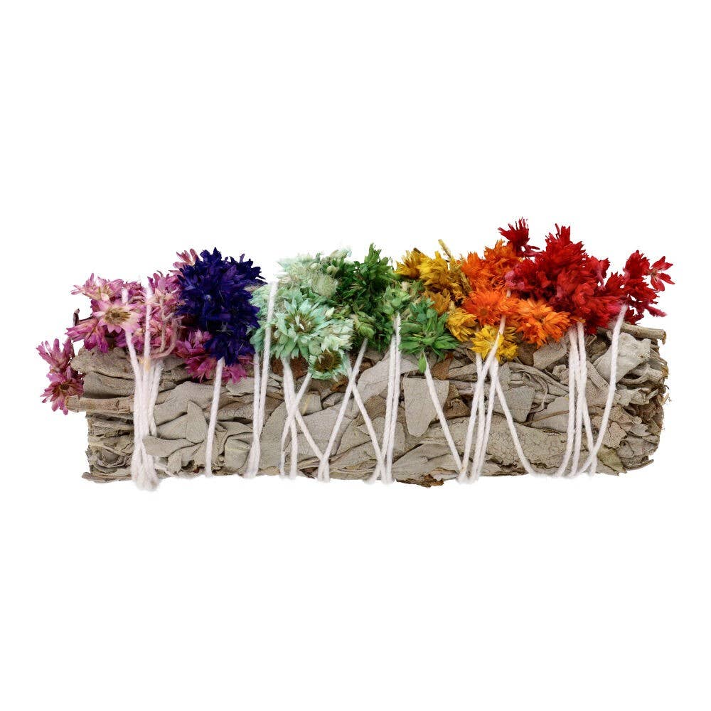 Räucherbündel/ Smudge Stick mit Weißem Salbei aus Kalifornien und mexikanischer Königskerze