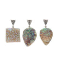 aqua aura bergkristall anhänger silber schmuck