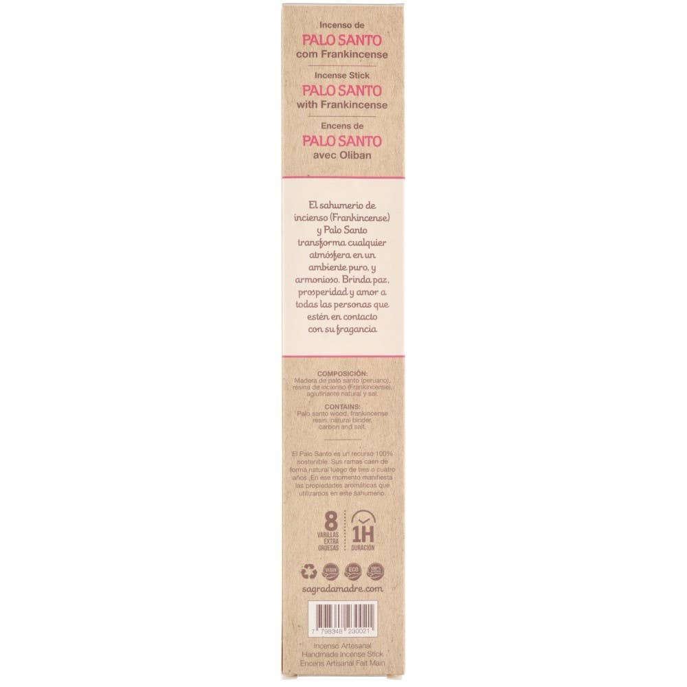 Sagrada Madre - Palo Santo Räucherstäbchen mit Olibanum (Weihrauch) – Für Körper und Geist