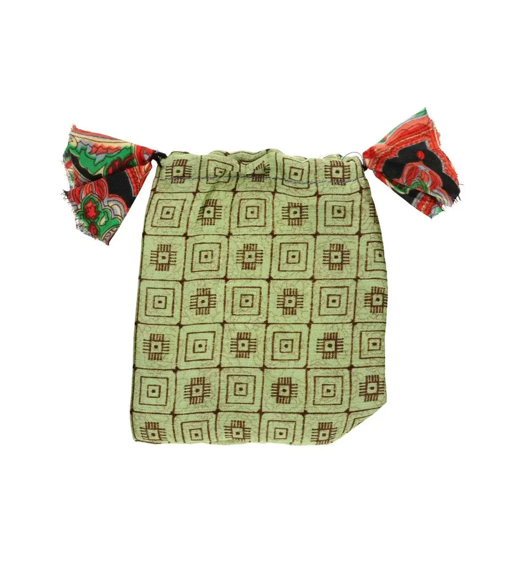 Handgenähte kleine Stofftaschen aus Indien –  Fair Trade - Perfekt als Geschenkverpackung