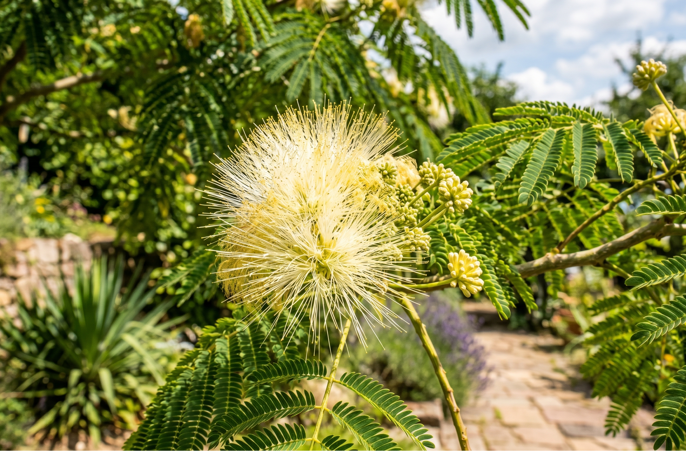 albizia kalkora gelber seidenbaum schlafbaum